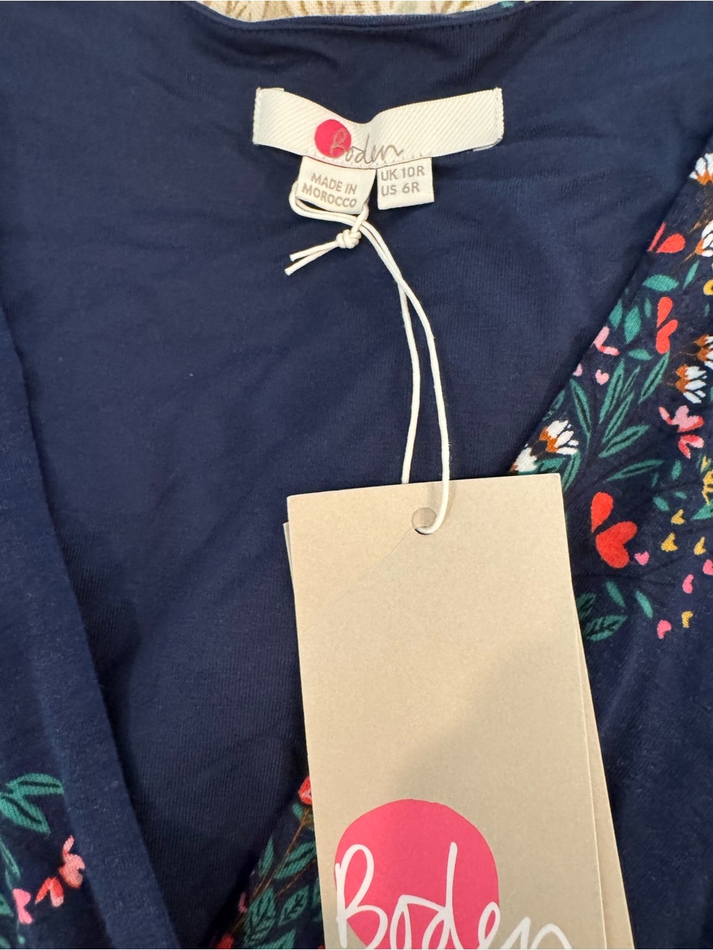 Boden Navy Floral Midi Dress - Picture 4 of 4